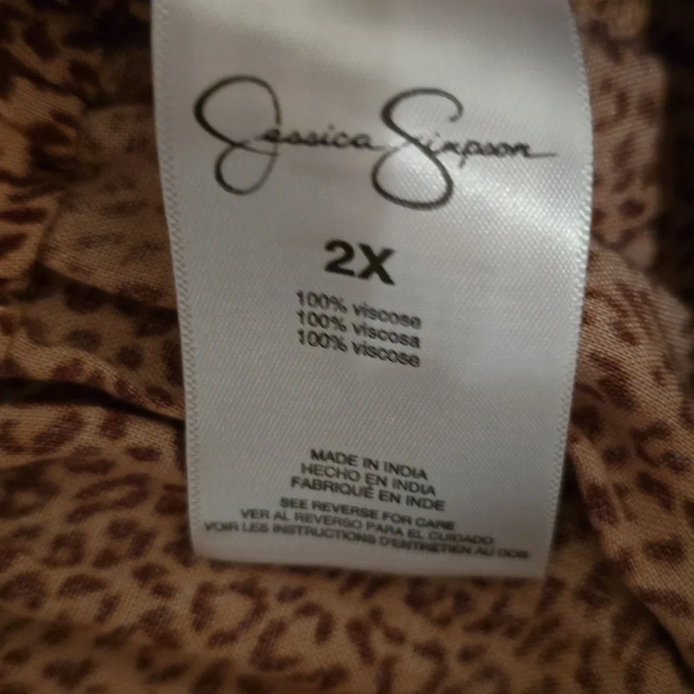 JESSICA SIMPSON BRAND WOMEN'S PLUS SIZE LEOPARD PRINT PANTS SIZE 2X - Picture 14 of 14